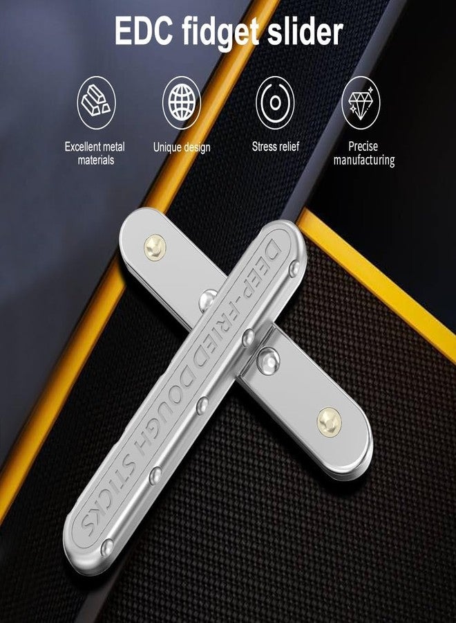 أو بيست لعبة OBEST EDC المعدنية المنزلقة لتخفيف التوتر، لعبة دوارة معدنية منزلقة مع قضيب دفع، لعبة حسية للأطفال المصابين بالتوحد وفرط النشاط، لعبة مكتبية للكبار - Image 3